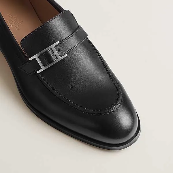 Giày Lười Nam Hermès Monterey Loafer Noir H171435ZH02390 Màu Đen Size 39.5 - Giày - Vua Hàng Hiệu