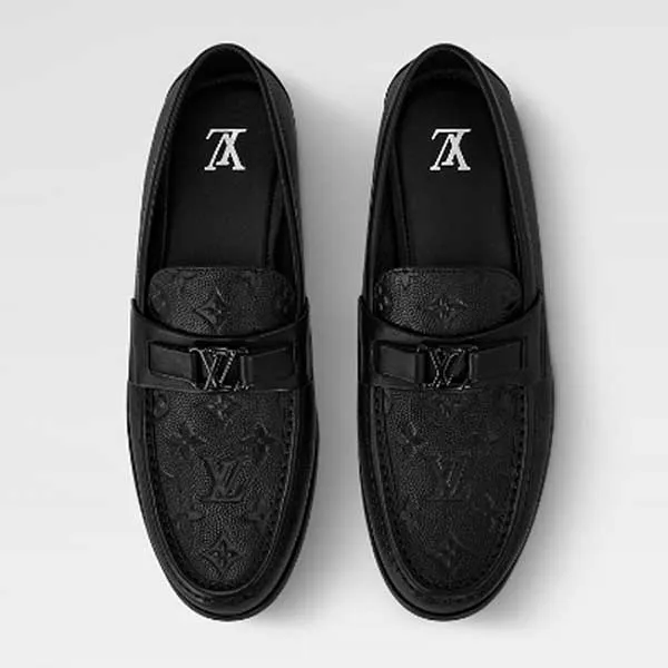Giày Lười Nam Louis Vuitton LV Major Loafer Màu Đen Size 39