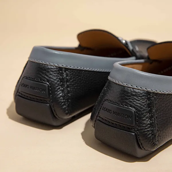 Giày Lười Nam Louis Vuitton LV Monte Carlo Moccasin Màu Đen Size 42.5
