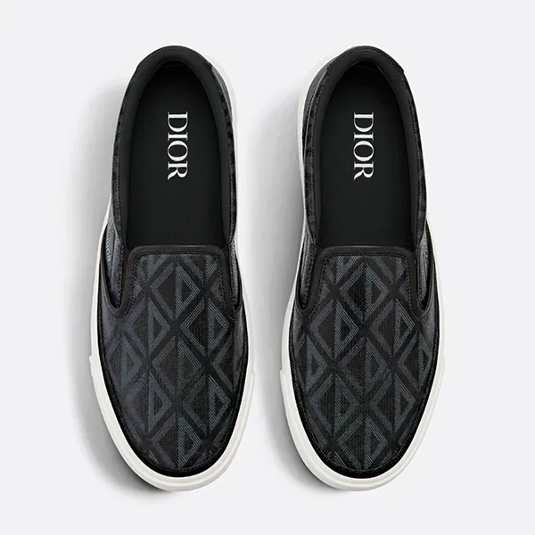 Giày Slip On Nam Dior B101 Black 3SN296ZPP-H900 Màu Đen Họa Tiết Size 39 - Giày - Vua Hàng Hiệu