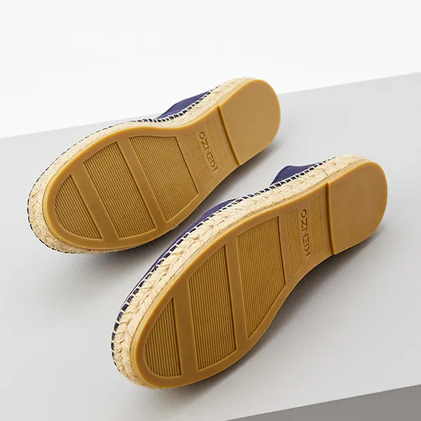 Giày Slip On Nam Kenzo Espadrilles FB65ES186F71 Màu Xanh Navy Size 40