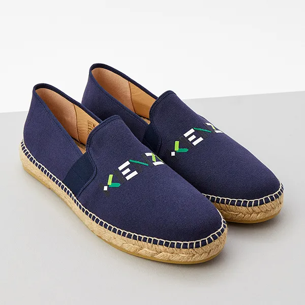 Giày Slip On Nam Kenzo Espadrilles FB65ES186F71 Màu Xanh Navy Size 40