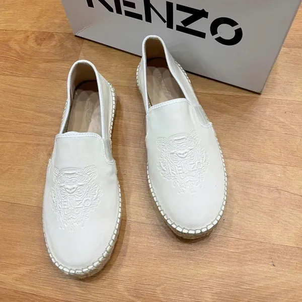 Giày Slip On Nam Kenzo Tiger Head Màu Trắng Size 40 - Giày - Vua Hàng Hiệu