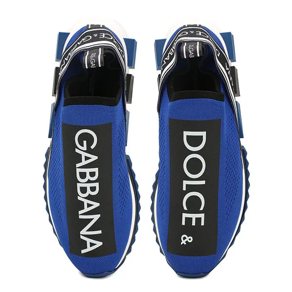 Giày Sneaker Nam Dolce & Gabbana D&G Sorrento Logo-Stripe Sock Màu Xanh Dương Size 40