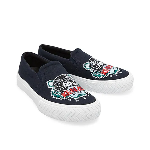 Giày Sneaker Nam Kenzo K-Skate Tiger Slip On Màu Xanh Đen Size 41