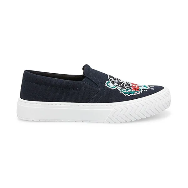 Giày Sneaker Nam Kenzo K-Skate Tiger Slip On Màu Xanh Đen Size 41