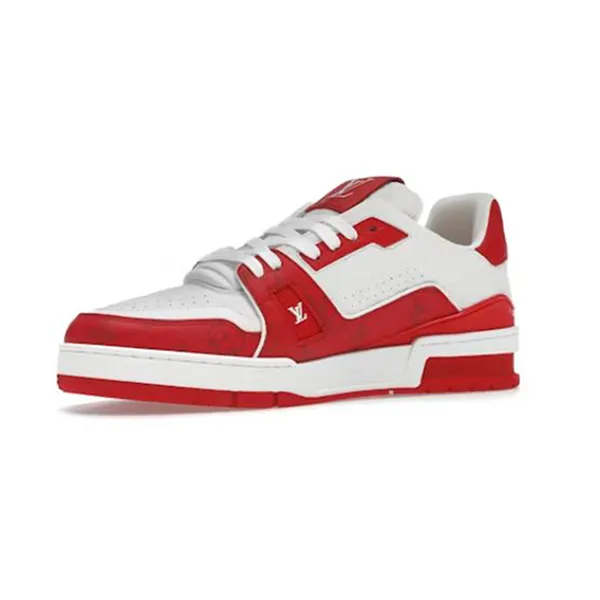 Giày Sneaker Nam Louis Vuitton LV Trainer Signature Red White Màu Đỏ Trắng Size 39