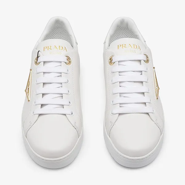 Giày Sneaker Prada Triangle Logo White 1E867MA21F0009 Màu Trắng Size 40