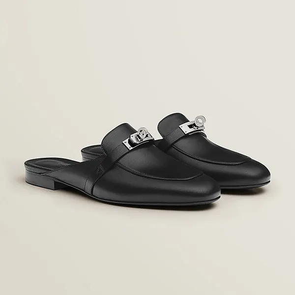 Giày Sục Nữ Hermès Oz Mule H212295Z 01355 Màu Đen Size 37