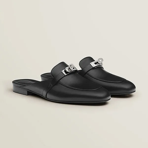 Giày Sục Nữ Hermès Oz Mule Noir H212295ZV01340 Màu Đen Size 38