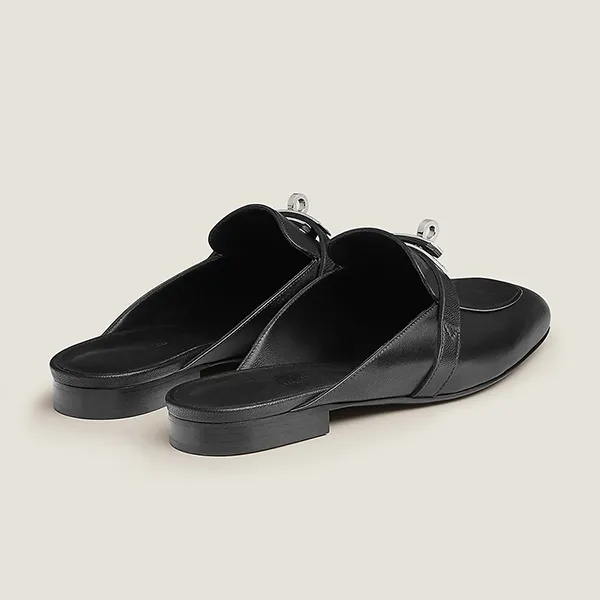 Giày Sục Nữ Hermès Oz Mule Noir H212295ZV01340 Màu Đen Size 38