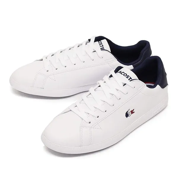 Giày Thể Thao Lacoste SMA0027 Graduate Tri 1 407WHT/NVY/RED Màu Trắng/Navy Size 35.5
