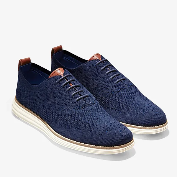 Giày Thể Thao Nam Cole Haan OG Wingtip Oxford Màu Xanh Navy Size 41 - Giày - Vua Hàng Hiệu