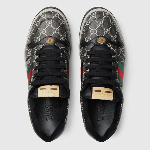 Giày Thể Thao Nam Gucci Screener Sneaker Black Grey 763525 FACMI 8444 Màu Xám Đen Size 40 - Giày - Vua Hàng Hiệu