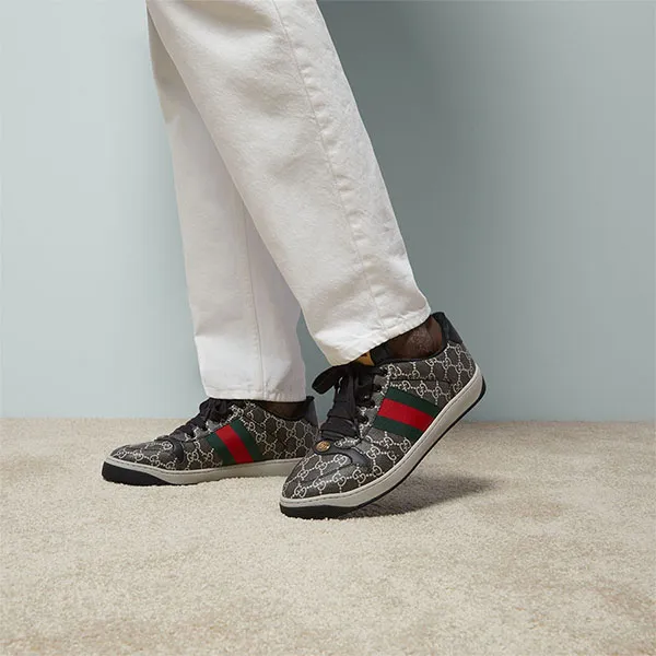 Giày Thể Thao Nam Gucci Screener Sneaker Black Grey 763525 FACMI 8444 Màu Xám Đen Size 40 - Giày - Vua Hàng Hiệu
