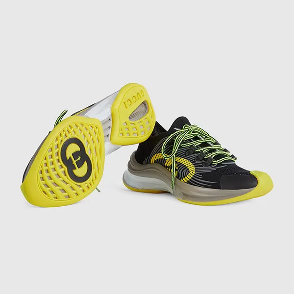 Giày Thể Thao Nữ Gucci Run Trainers Multicolor 680939-USM10-8480 Màu Đen Vàng Size 35