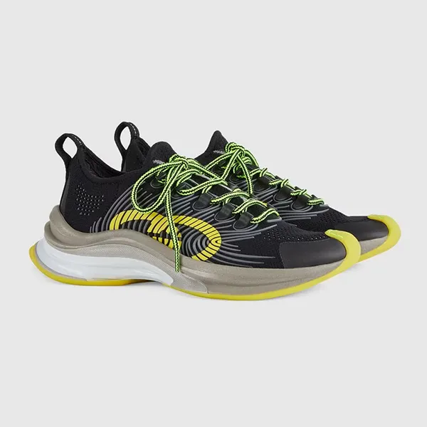 Giày Thể Thao Nữ Gucci Run Trainers Multicolor 680939-USM10-8480 Màu Đen Vàng Size 35