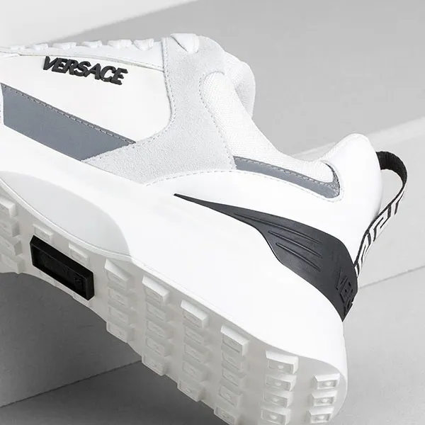 Giày Thể Thao Versace Leather Shoes Màu Trắng Xám Size 35 - Giày - Vua Hàng Hiệu