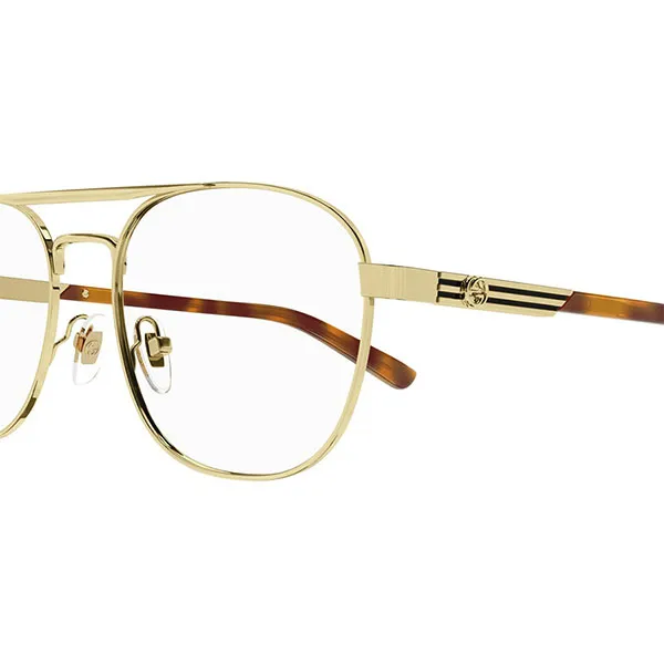 Gọng Kính Nam Gucci GG1290O 002 Màu Vàng Nâu - Kính mắt - Vua Hàng Hiệu