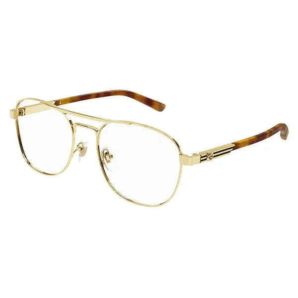 Gọng Kính Nam Gucci GG1290O 002 Màu Vàng Nâu - Kính mắt - Vua Hàng Hiệu