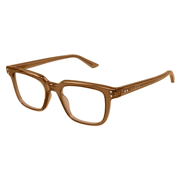 Gọng Kính Nam Gucci Ginger Bread Brown Rectangular Glasses GG1895O 004 Màu Nâu - Kính mắt - Vua Hàng Hiệu