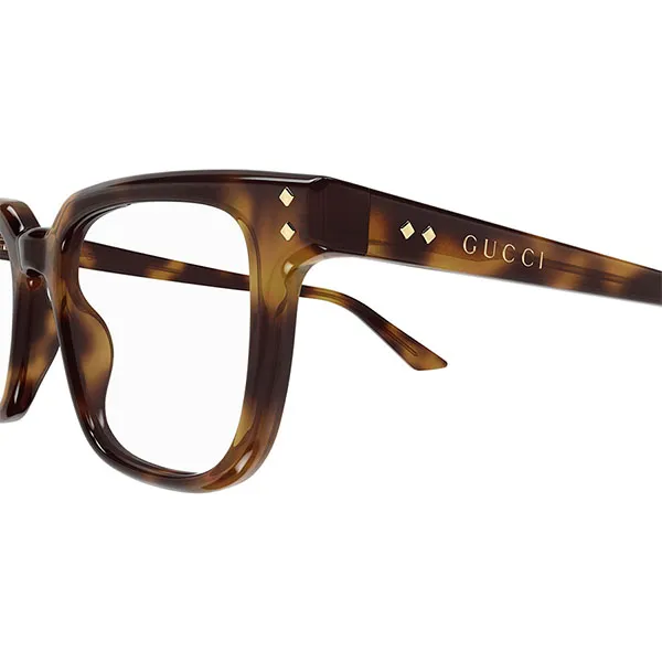 Gọng Kính Nam Gucci Medium Brown Havana Rectangular Glasses GG1895O 002 Màu Nâu Havana - Kính mắt - Vua Hàng Hiệu