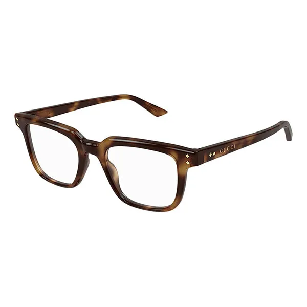 Gọng Kính Nam Gucci Medium Brown Havana Rectangular Glasses GG1895O 002 Màu Nâu Havana - Kính mắt - Vua Hàng Hiệu