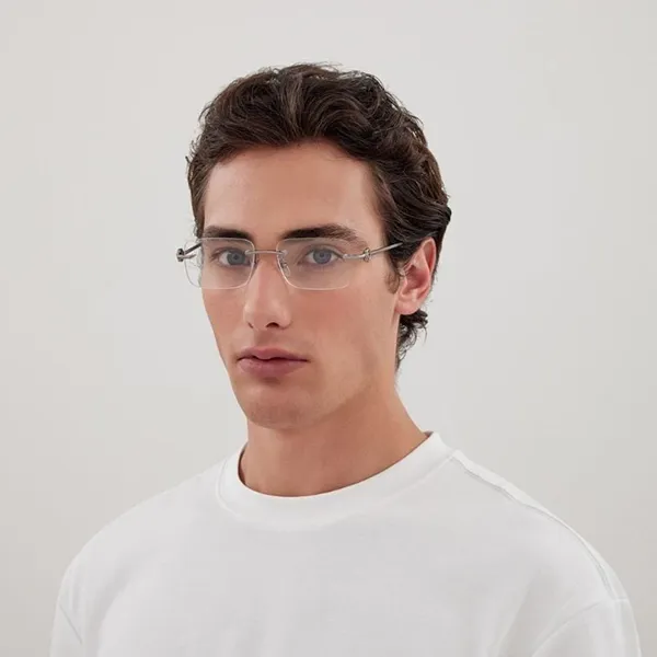 Gọng Kính Nam Gucci Rectangular Eyeglasses GG1703O 001 Màu Xám - Kính mắt - Vua Hàng Hiệu