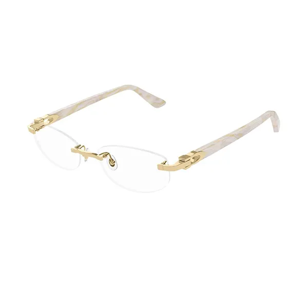 Gọng Kính Unisex Cartier CT0318O 005 Màu Trắng Ngà - Kính mắt - Vua Hàng Hiệu