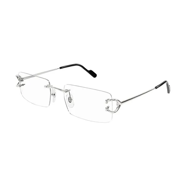 Gọng Kính Unisex Cartier CT0488O 002 Eyeglasses Màu Bạc Đen - Kính mắt - Vua Hàng Hiệu
