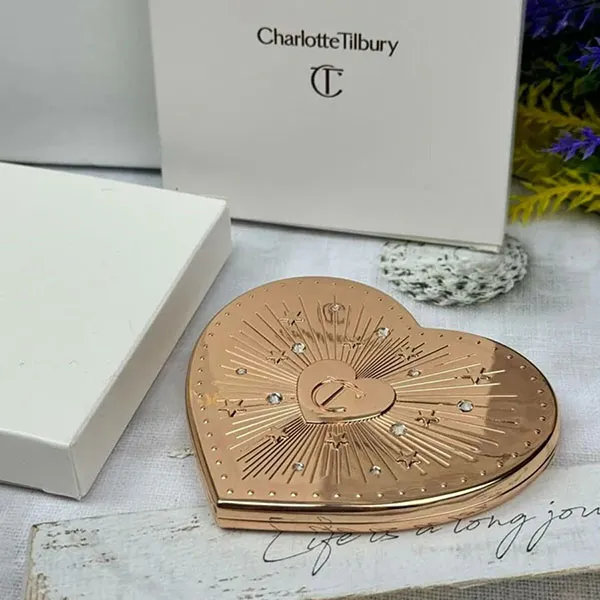 Gương Trang Điểm Nữ Charlotte Tilbury Heart Mirror Blush Màu Vàng Hồng - Phụ kiện - Vua Hàng Hiệu