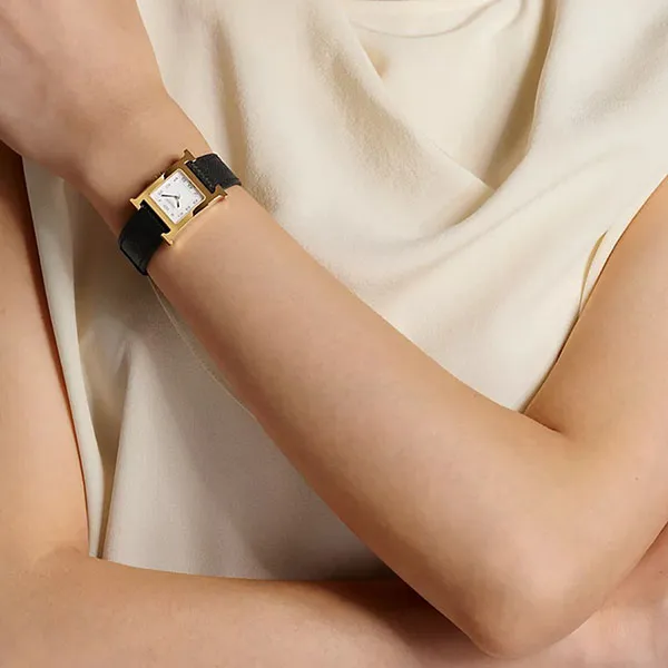 Đồng Hồ Hermès Heure H Watch, Small Model 25mm Màu Đen Vàng (Case 21mm) - Đồng hồ - Vua Hàng Hiệu