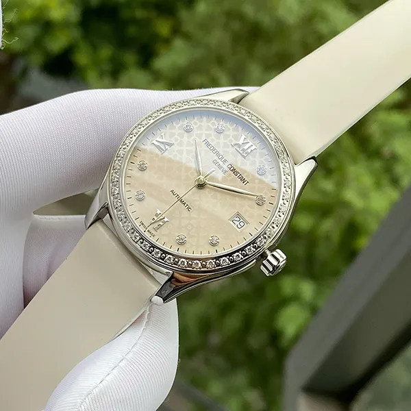 Đồng Hồ Nữ Frederique Constant FC-303LGD3BD6 Màu Xanh Bạc (Tặng Thêm Dây Da Trắng)