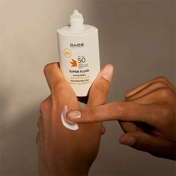 Kem Chống Nắng Cho Da Khô Babe Laboratorios Super Fluid Sunscreen Hyaluronic Acid SPF 50+ 50ml - Kem chống nắng - Vua Hàng Hiệu
