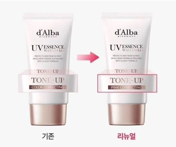 Kem Chống Nắng Nâng Tone Tự Nhiên D'alba Waterfull Tone Up Sun Cream SPF50+ Pa++++ (Hồng) 50ml