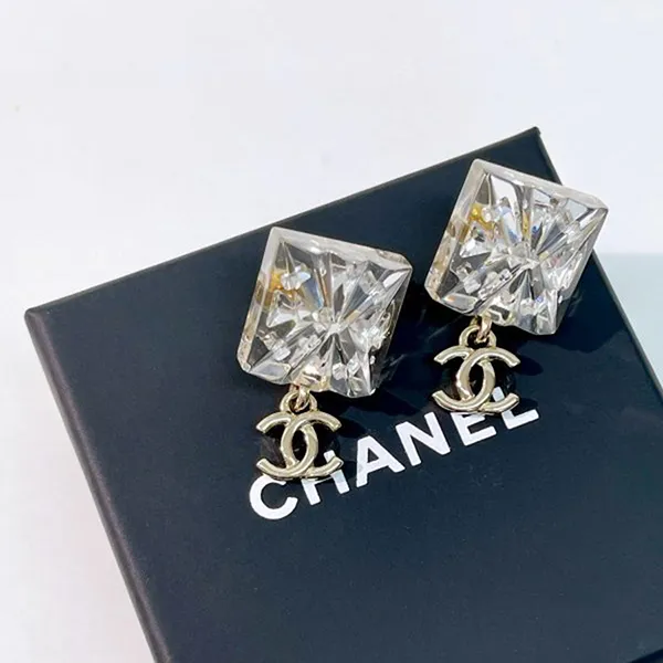 Khuyên Tai Nữ Chanel Earrings Màu Trắng/Vàng