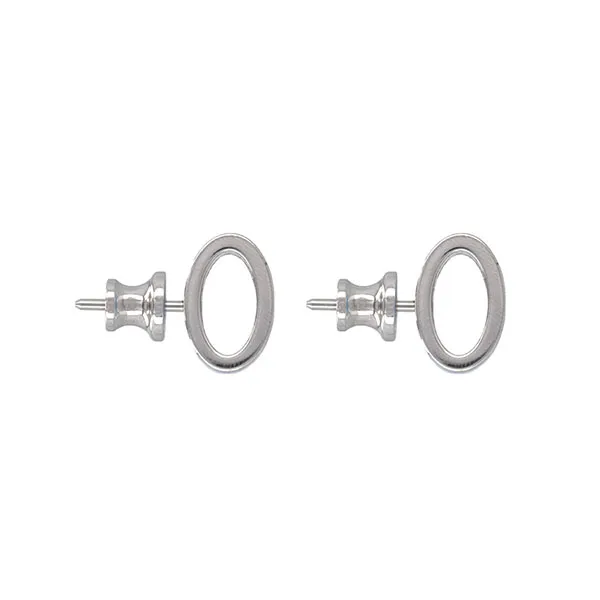 Khuyên Tai Nữ Hermès Mini Pop H Earrings Blue Màu Xanh Bạc