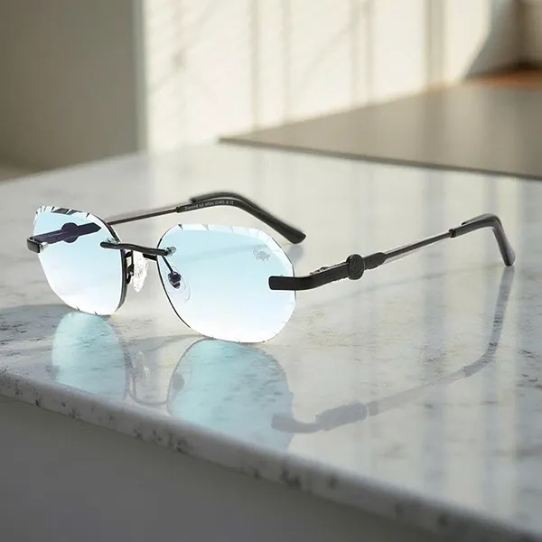Kính Mát Belvoir&Co Diamond Cut Willow Tiffany Bleu Sunglasses Màu Xanh Size 53 - Kính mắt - Vua Hàng Hiệu