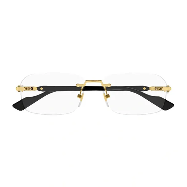 Kính Mắt Cận Nam Gucci GG1221O 001 Màu Đen Vàng - Kính mắt - Vua Hàng Hiệu