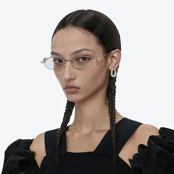 Kính Mắt Cận Nữ Gentle Monster Eyeglasses Gleam 02 Màu Bạc