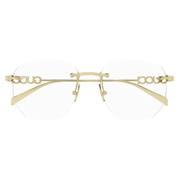 Kính Mắt Cận Nữ Gucci GG1806O 001 Yellow Gold Rectangular Glasses Màu Vàng Gold
