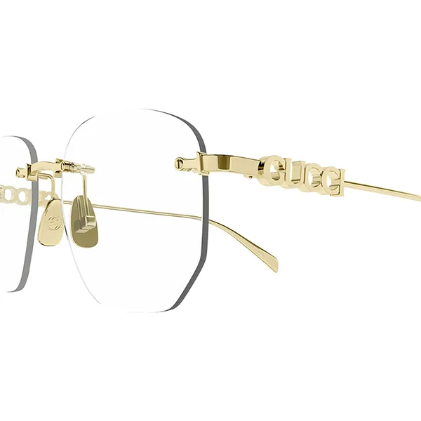 Kính Mắt Cận Nữ Gucci GG1806O 002 Endura Gold Rectangular Glasses Màu Vàng Gold