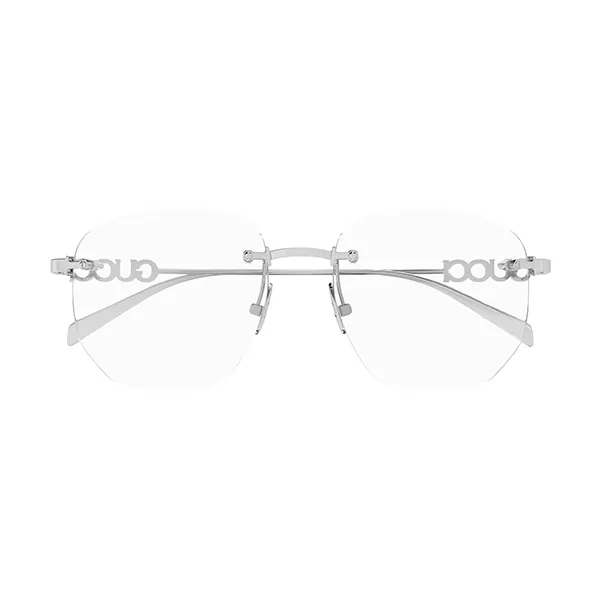 Kính Mắt Cận Nữ Gucci Silver Rectangular Glasses GG1806O 004 Màu Bạc - Kính mắt - Vua Hàng Hiệu
