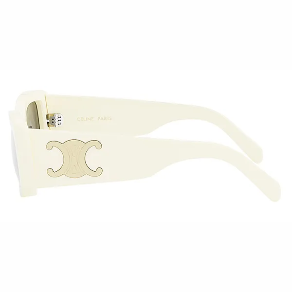 Kính Mát Celine Triomphe Rectangle Sunglasses CL40282U 25A Màu Xám/Trắng - Kính mắt - Vua Hàng Hiệu