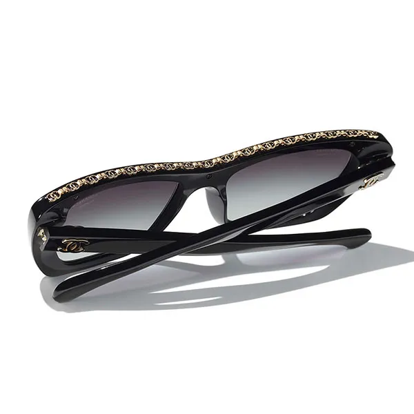 Kính Mát Chanel 5540 C622/S8 Butterfly Sunglasses Màu Đen - Kính mắt - Vua Hàng Hiệu