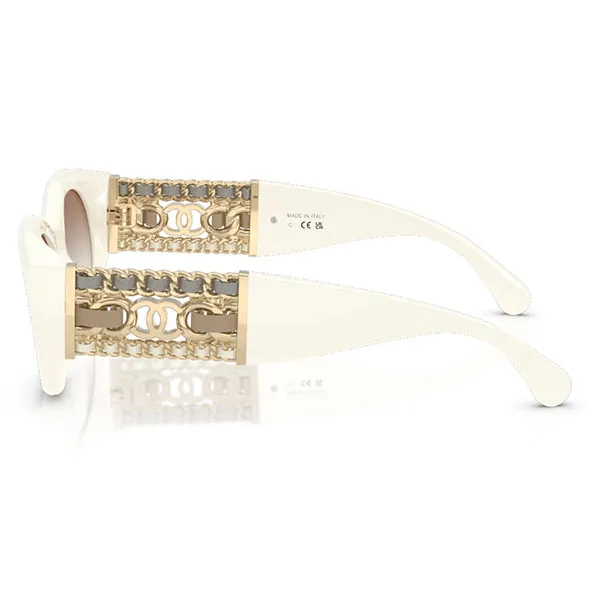 Kính Mát Chanel CH5536Q 125513 Màu Trắng - Nâu Size 52