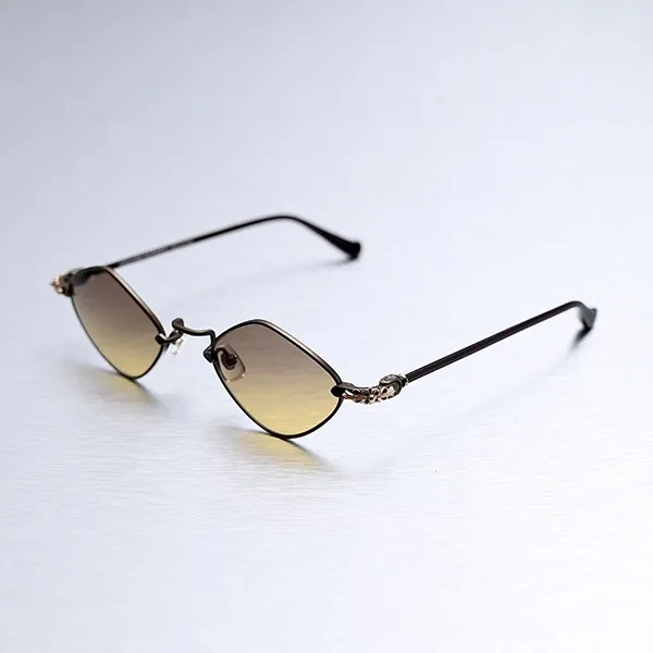 Kính Mát Chrome Hearts Diamond Dog Sand Classic Brown Sunglasses Màu Nâu