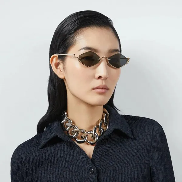 Kính Mát Gucci Geometric Frame Sunglasses GG1604S 001 Màu Đen - Kính mắt - Vua Hàng Hiệu