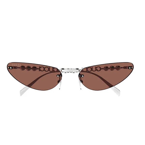 Kính Mát Gucci GG1920S 002 Silver Cat Eye Sunglasses Màu Nâu - Kính mắt - Vua Hàng Hiệu