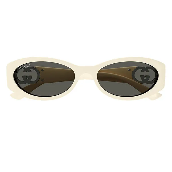 Kính Mát Nữ Gucci Oval Ladies Sunglasses GG1660S 004 Màu Kem